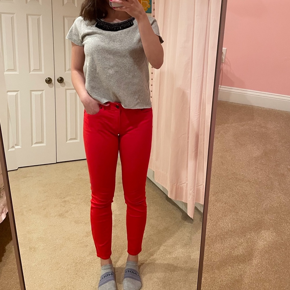 Red pants for women